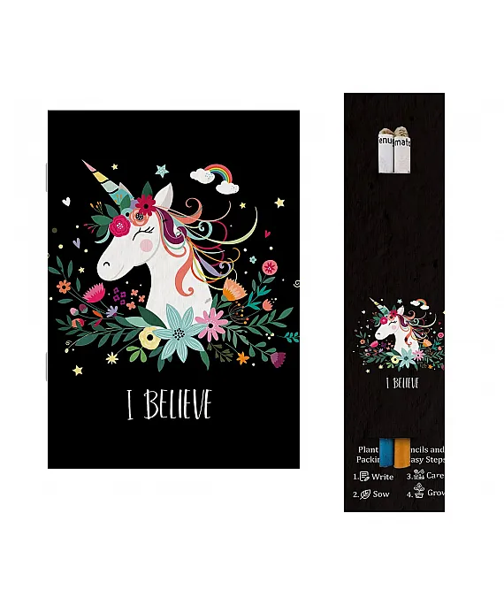 Plantable Notebook with Seed Pencil For Kids (ES-2KP4)